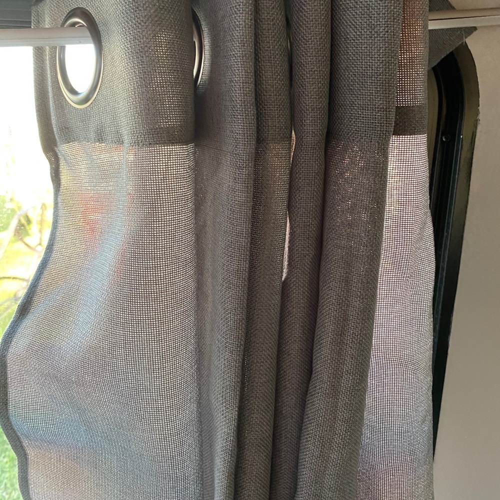 Grey curtains